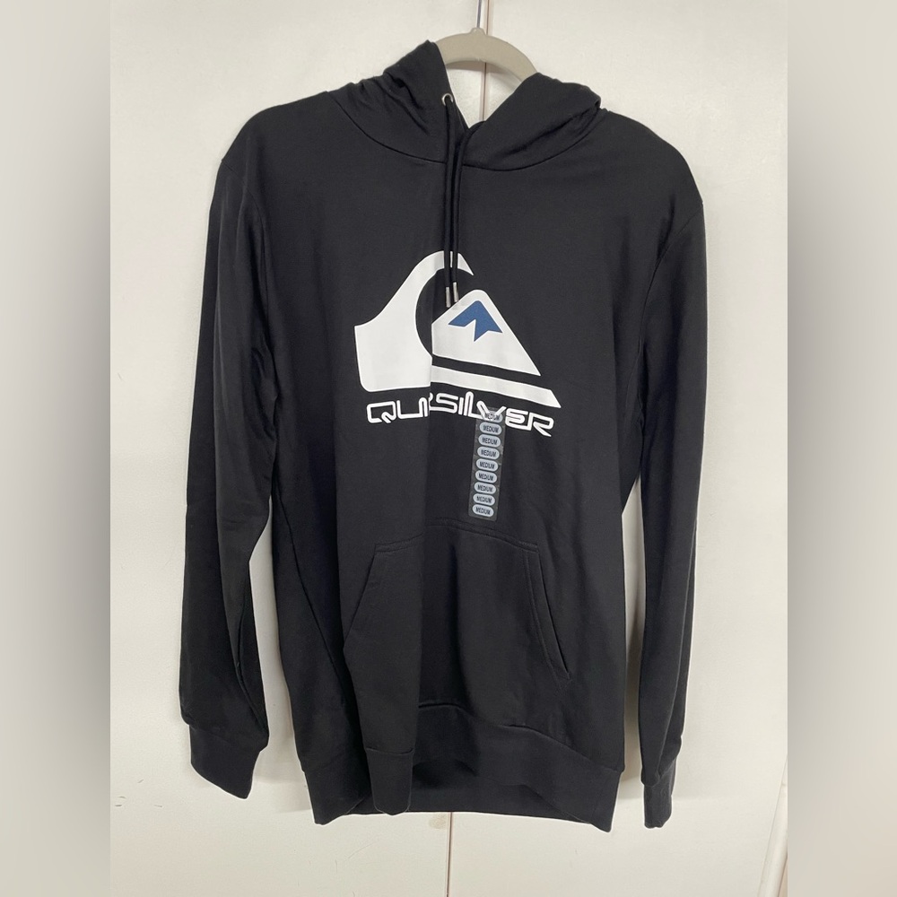 Quiksilver Black Hoodie with Iconic Logo